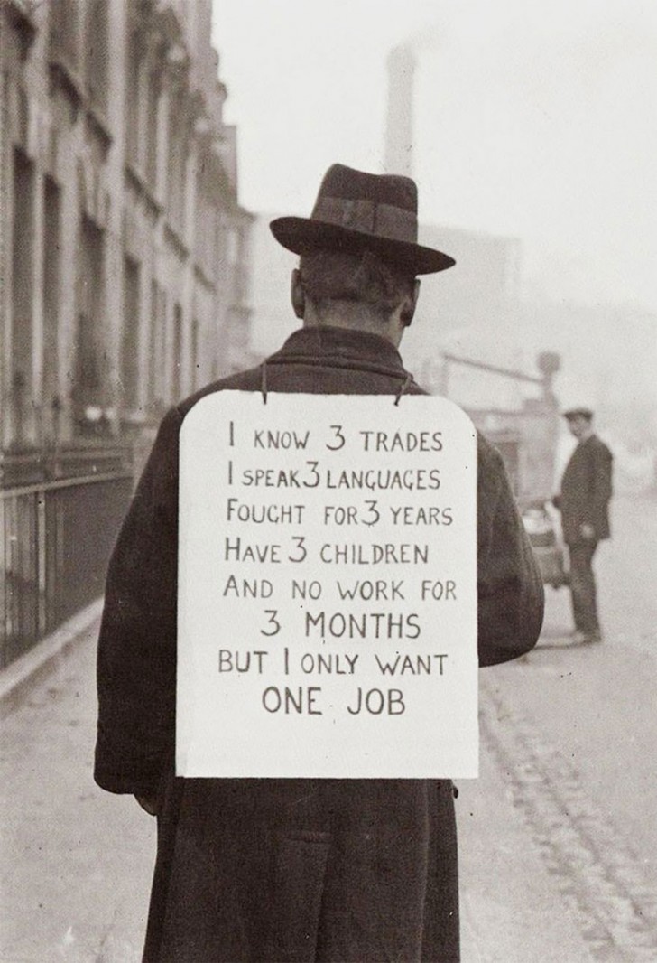 En quête de travail dans les années 1930.