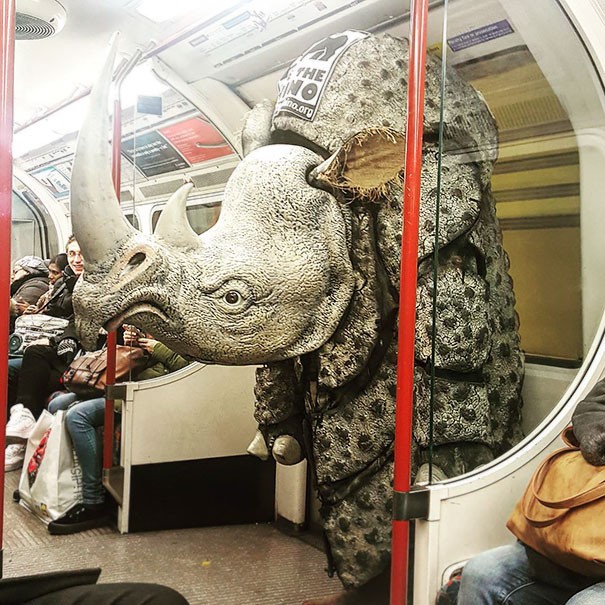 Also in London, the subway (underground) passengers do not play around!