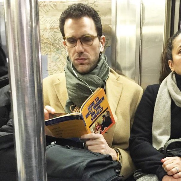 "How to get to know a woman in the subway". Here is how to put into practice what the book suggests!