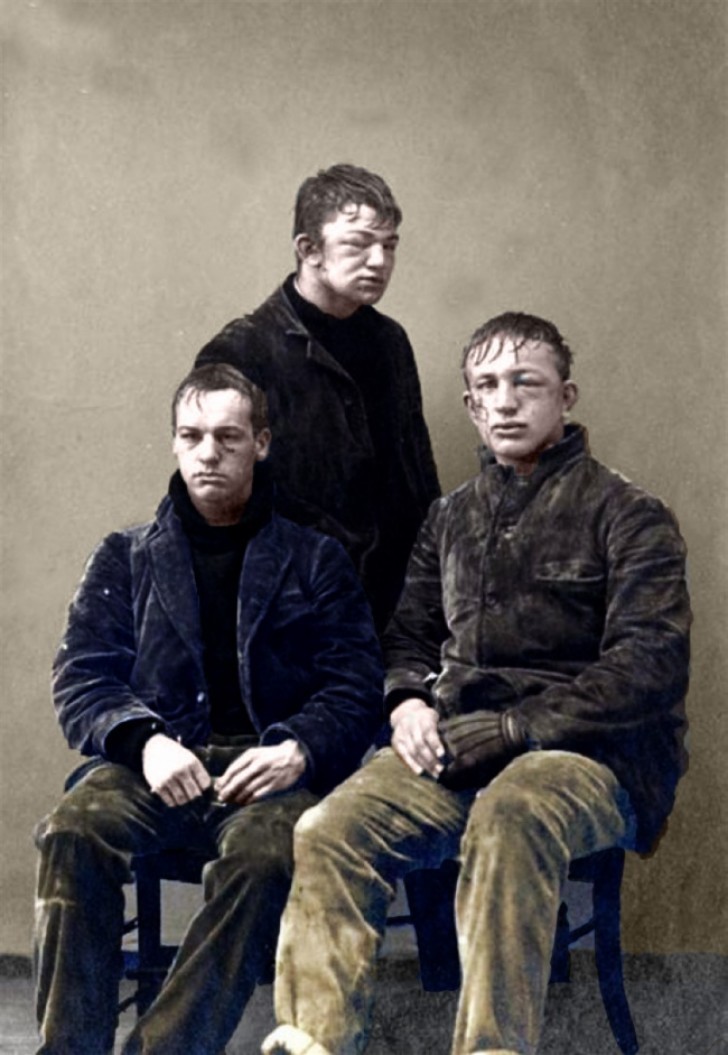 4. The aftermath of a fight with snowballs in 1893.