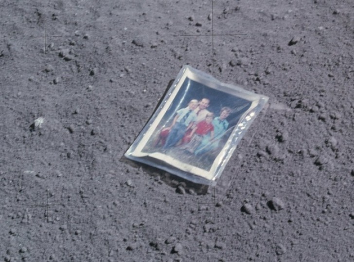 9. A family portrait on the surface of the Moon in 1972.