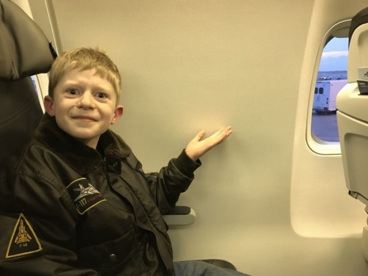 He had booked the window seat for his first flight.