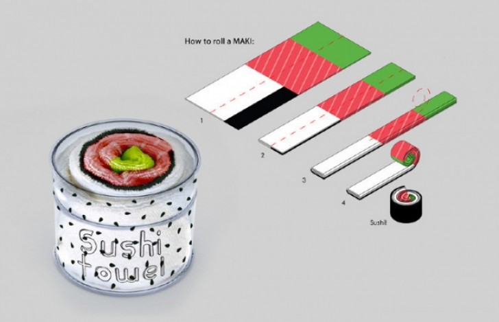 8. Canovacci a forma di sushi.