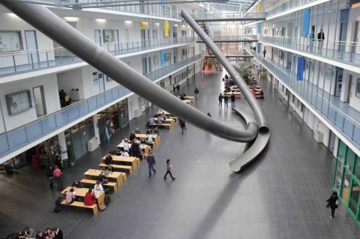 23. A cool slide tube at the Technical University of Munich!