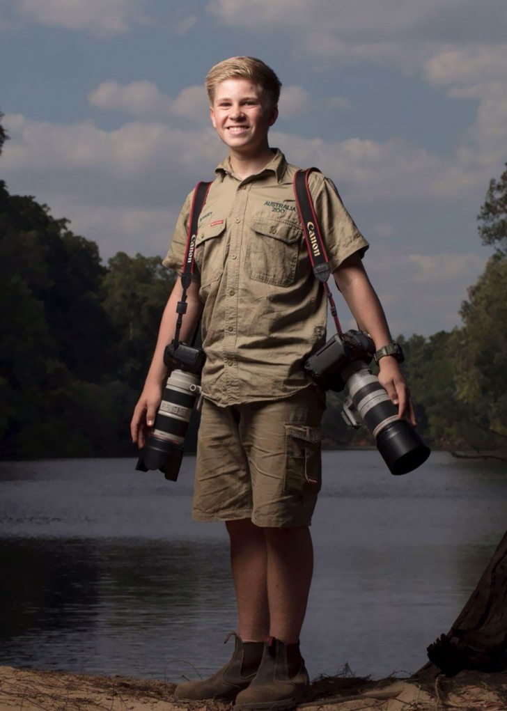 #1. Robert Irwin de 2003, veut poursuivre l'objectif de son père : que les gens tombent amoureux de la nature.