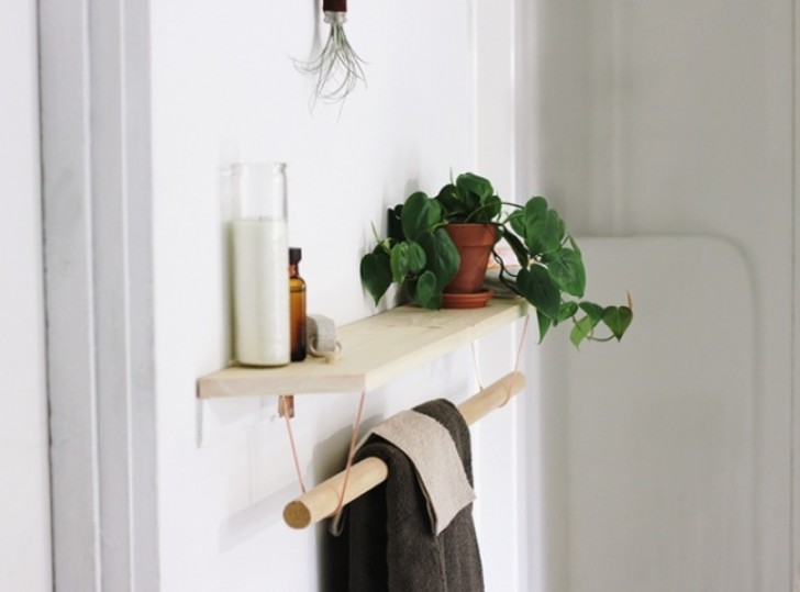 1. A new way to hang bathroom towels.