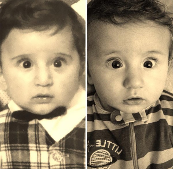 5. Father and son --- they have the same eyes.