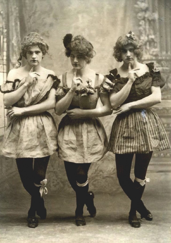 6. Three male --- Yale students dressed as women