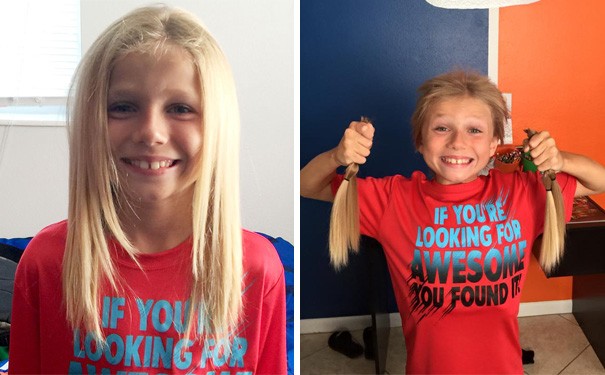 Certains de ses camarades se sont moqués de lui, mais cet enfant ne s'est pas coupé les cheveux pendant 2 ans pour en faire don à ceux qui fabriquent des perruques pour les patients atteints de cancer.