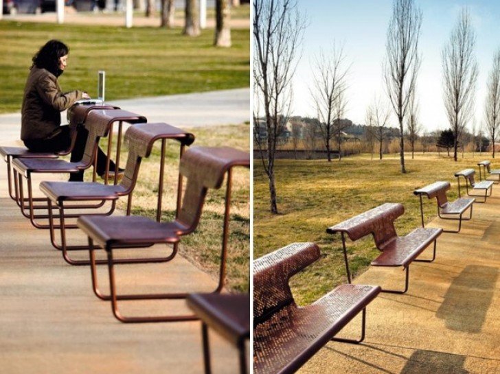 1. Park benches for dual use