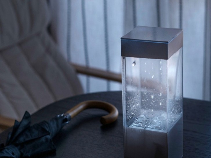 14. A fascinating lamp that recreates the outdoor weather ... inside your home!