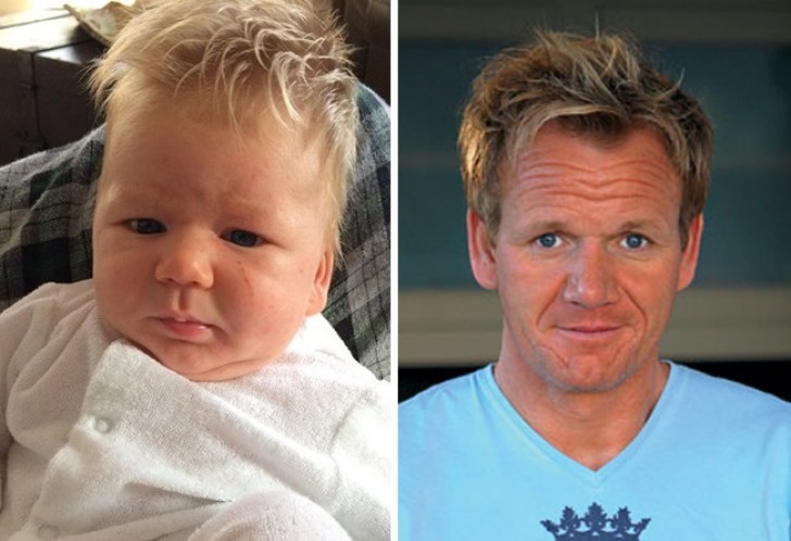 9. We all know chef Gordon Ramsey, but did you know he has a much smaller and younger identical twin?