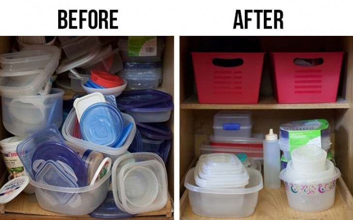 Food containers? It takes very little effort to keep them in order!