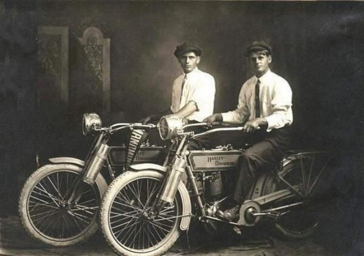 William Harley en Arthur Davidson,oprichters van Harley Davidson Motorcycle Company