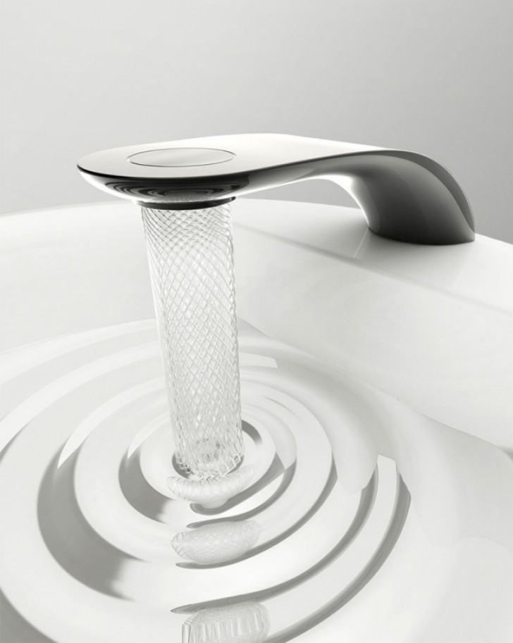 Il rubinetto che usa il 15% in meno di acqua rispetto a un getto normale e che per di più appare bellissimo.