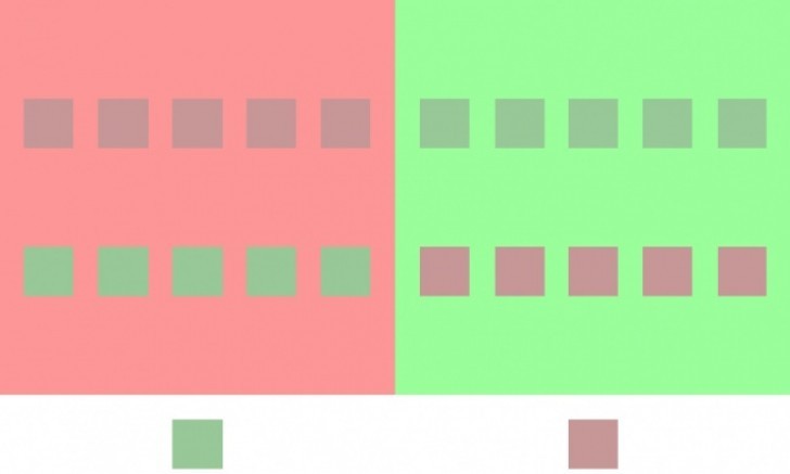 De que cor são os quadrados?