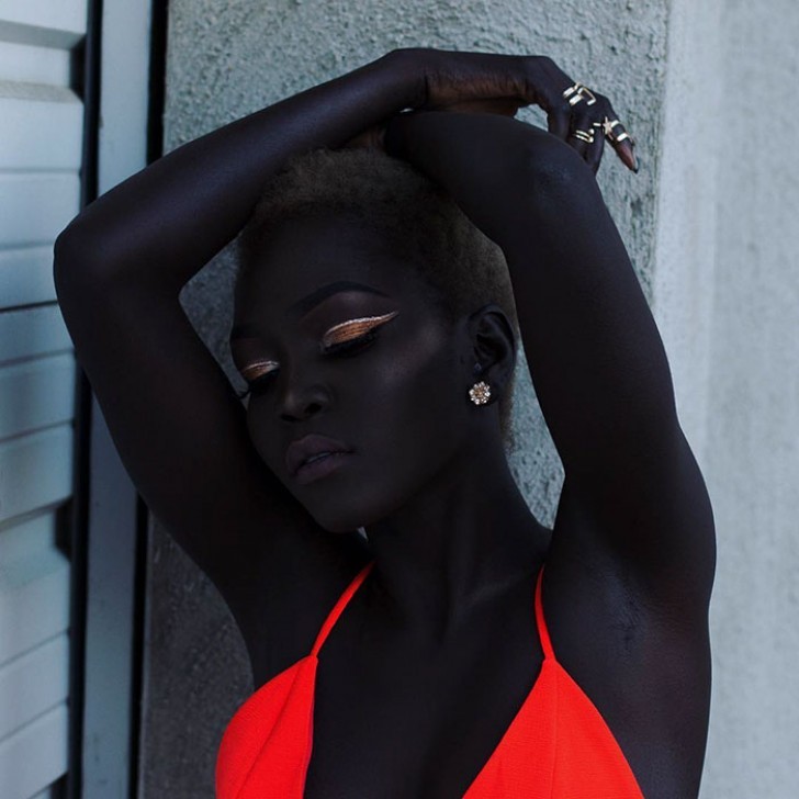 Nyatim Gatwech is a model who is proud of her Sudanese origins and appearance.