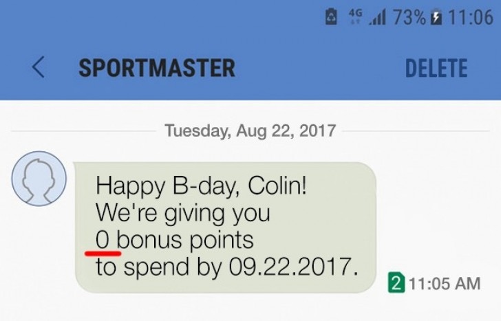 9. Many wishes Colin! We offer you 0 bonus points to spend by 09.22.2017.