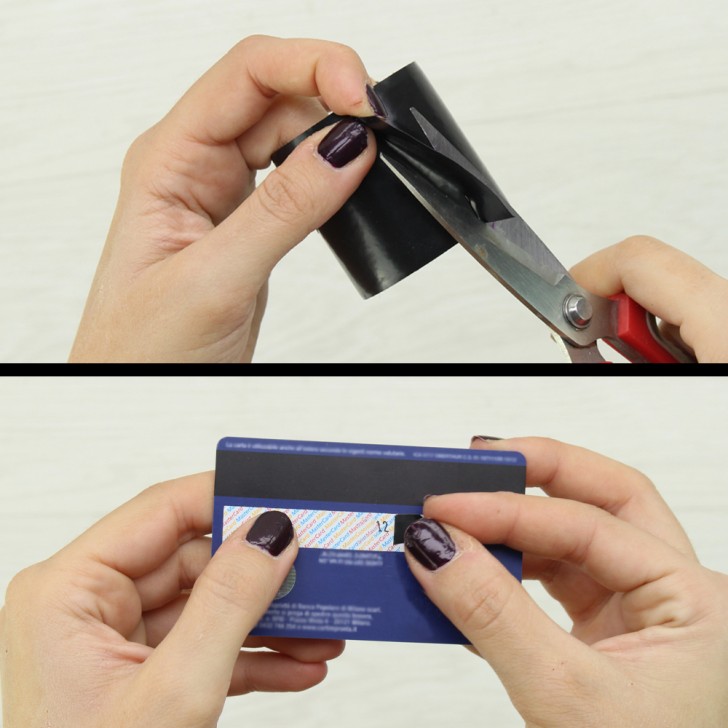 13. To prevent anyone from reading your credit card account number or security code, cover them with dark tape!