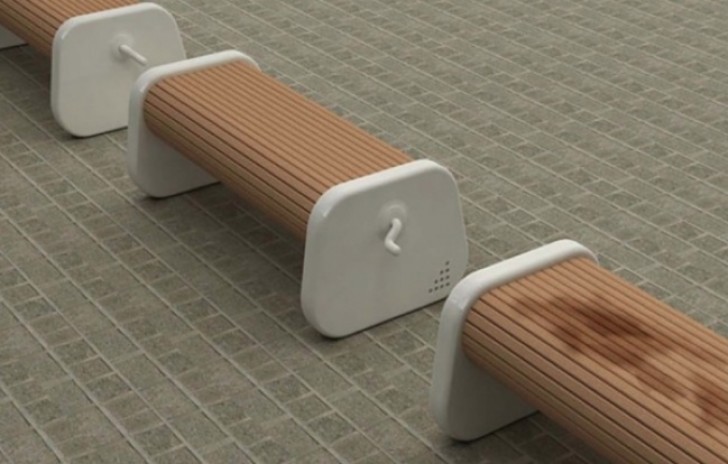11. Benches equipped with a crank so no one has to sit on a wet bench.