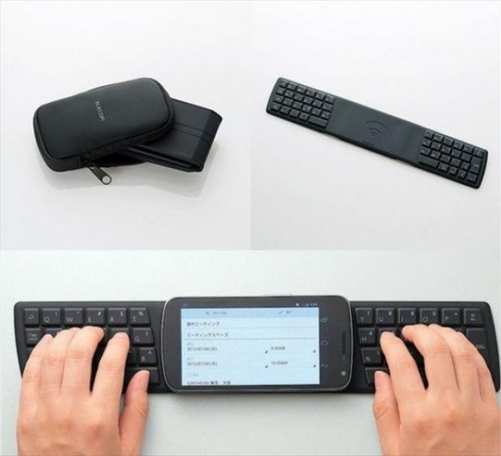 17. Eine zweiseitige Tastatur fürs Smartphone.