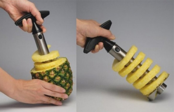 2. Éplucher un ananas n'a jamais été aussi facile ... Et satisfaisant!