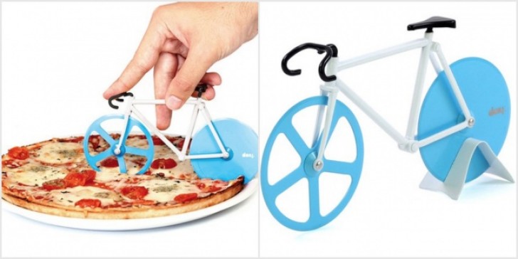 5. Een pizzasnijder in de vorm van een fiets!
