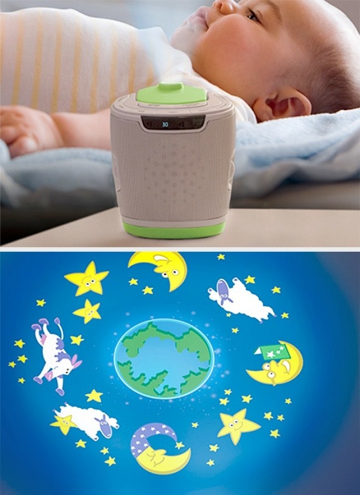 13. A sound projector that not only shows funny pictures on the wall, but accompanies them with relaxing music. To resist falling asleep is impossible!