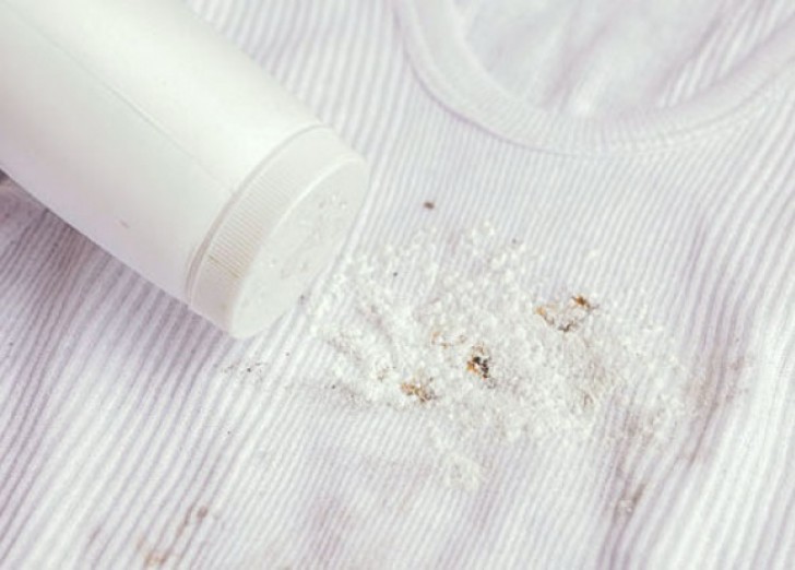 12. Talc powder can help remove persistent stains.