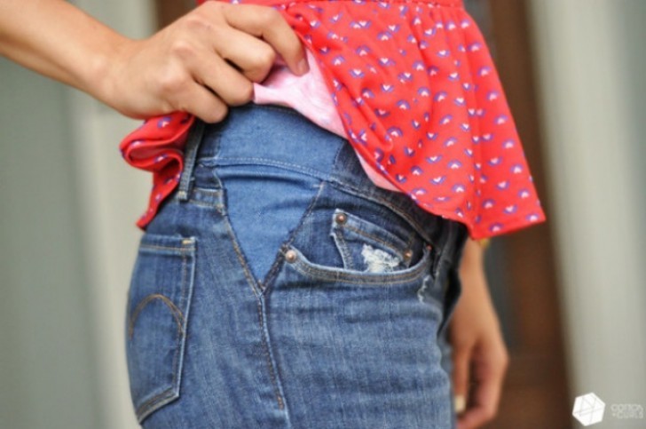 18. Ihr könnt Teile alter Jeans dazu verwenden, um eure Lieblingsjeans zu erweitern, die euch zu klein geworden ist.
