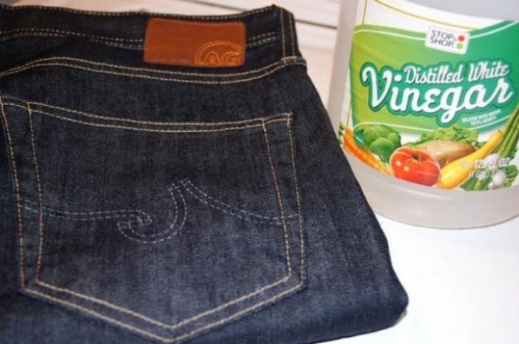 9. White vinegar can help to keep your clothes from discoloring, especially the dark ones.