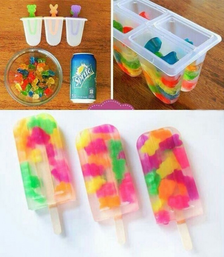 Sprite e caramelle di gelatina: ecco dei ghiaccioli fatti in casa!