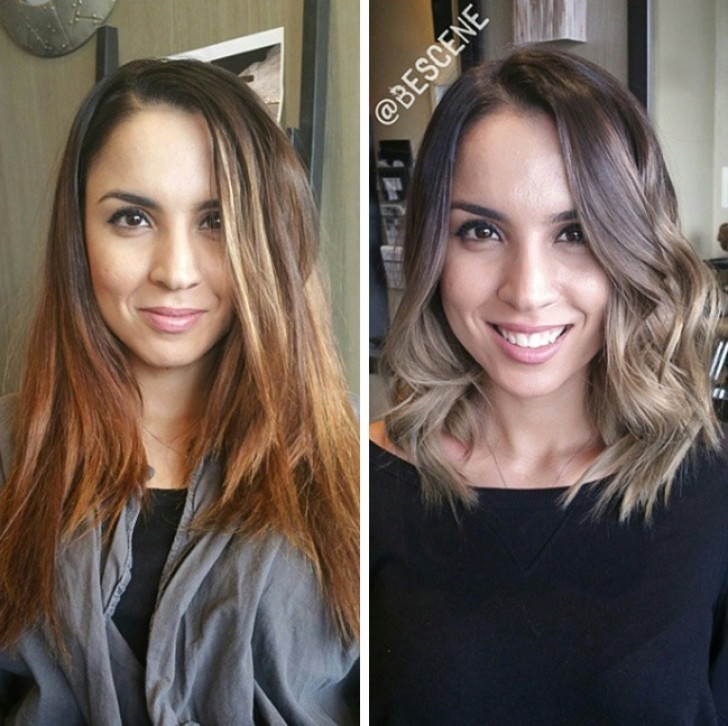 Eliminate the old shatush coloring, and go full steam ahead with a more fashionable hairstyle and color.