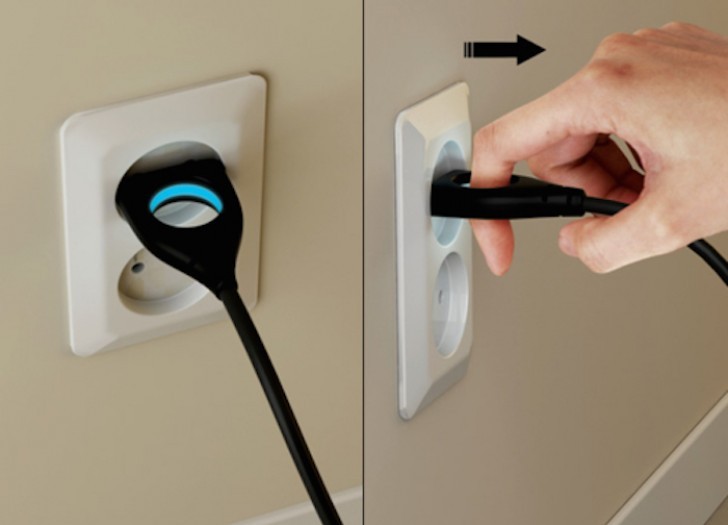 A universal power plug! Not only does it have a part that glows in the dark when plugged in but it also has a finger hole that facilitates removal.