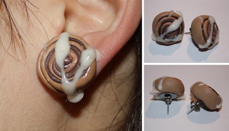 13. Ohrringe in "Snackform" mit Glasur, würdet ihr sie tragen?