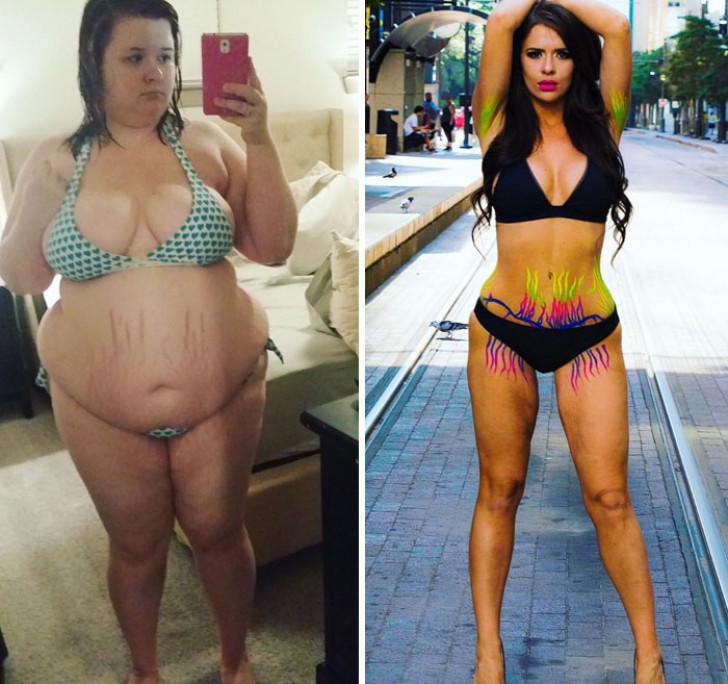 9. Christine ha perso 80 kg ed ha imparato ad amare le sue smagliature.