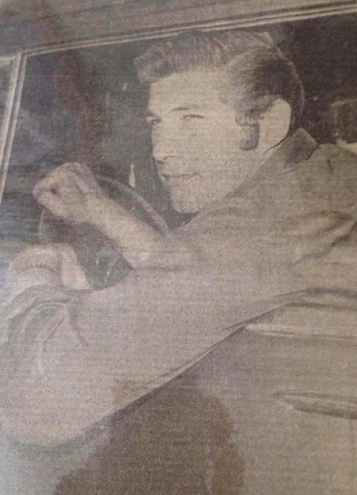Here is my grandfather, photographed just after taking down a suspect armed with a gun!