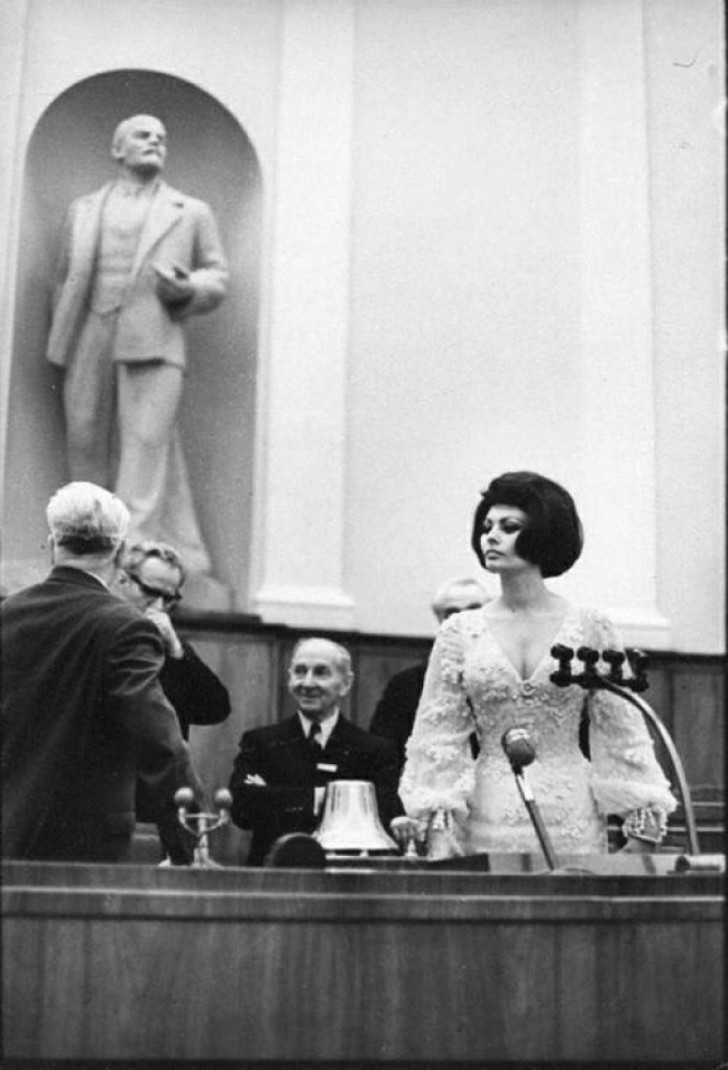 10. Sophia Loren in het Kremlin, 1965.