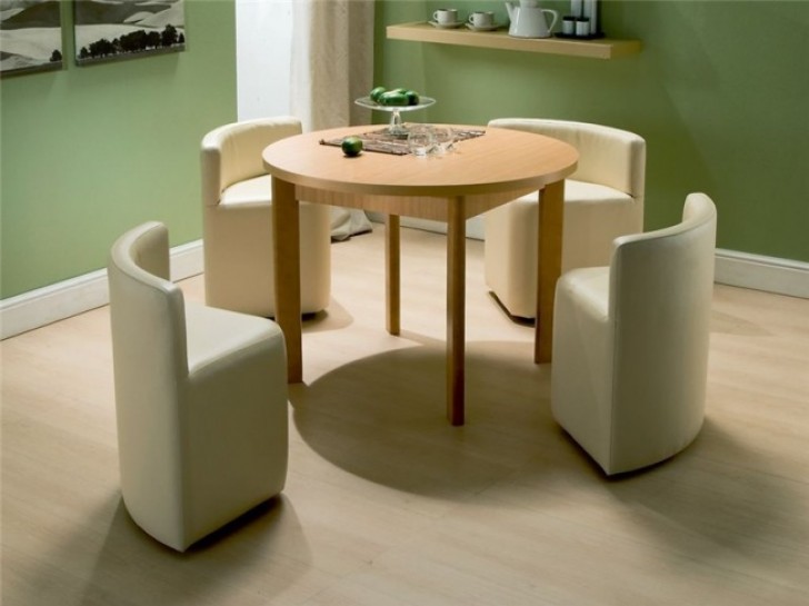 14. A table with retractable chairs.