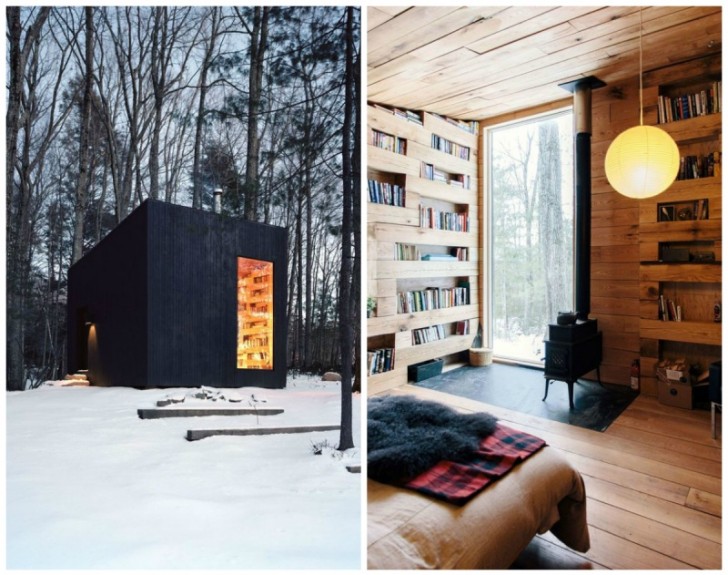 17. A cozy library nestled in the forest where you isolate yourself from everyone and recharge your batteries ...