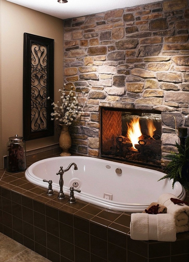 And last but not least ... I would like a bathroom with a fireplace!