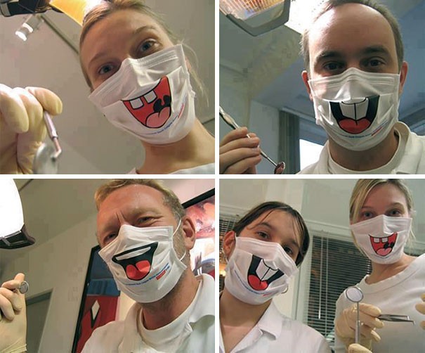 7. This is a dental face mask that dentists are supposedly using to calm their patients ... but we can already imagine people running away terrified!