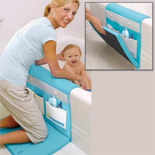 12. A padded bath caddy so that your knees do not get sore while giving your baby a bath.