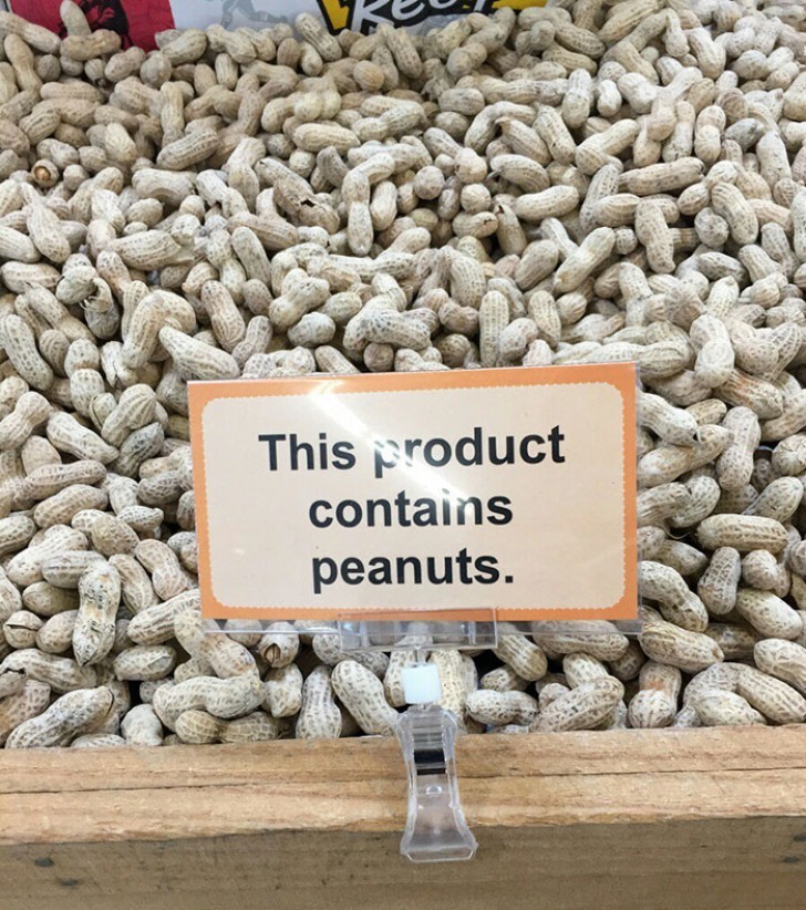 "Dit product bevat noten". Nee echt?