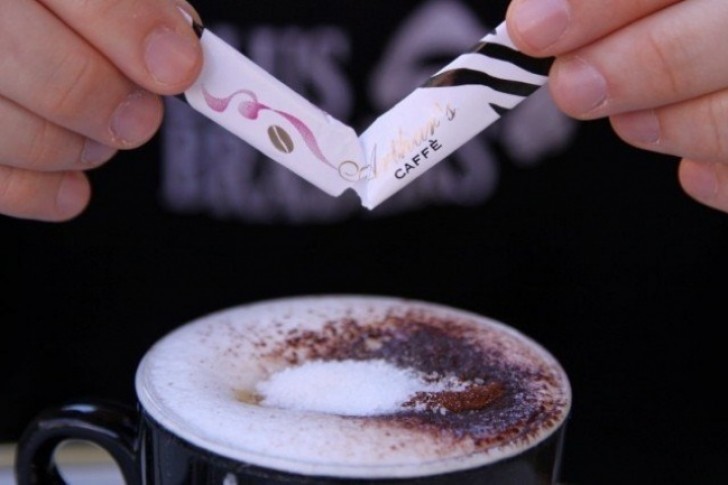 3. Long sugar packets --- this is how they should be opened!