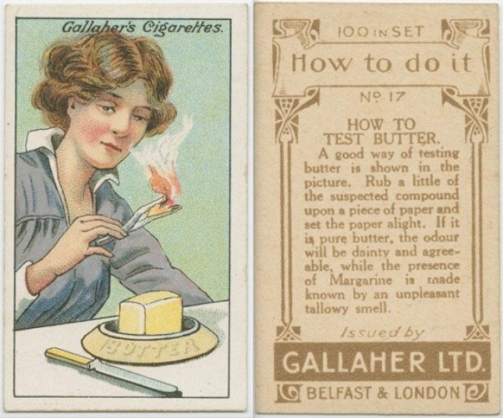 Wil je weten of je een goede kwaliteit boter hebt? Neem wat boter met een zakdoekje, steek het aan en als het lekker ruikt zal het zeker goede boter zijn.