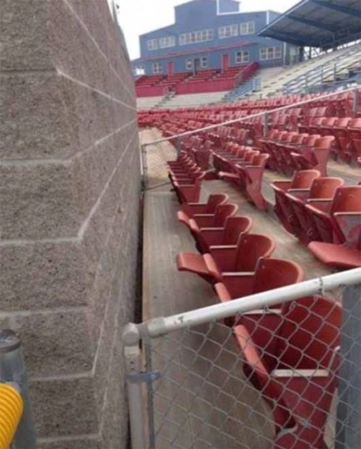 7. Stadium seats with an unlikely view