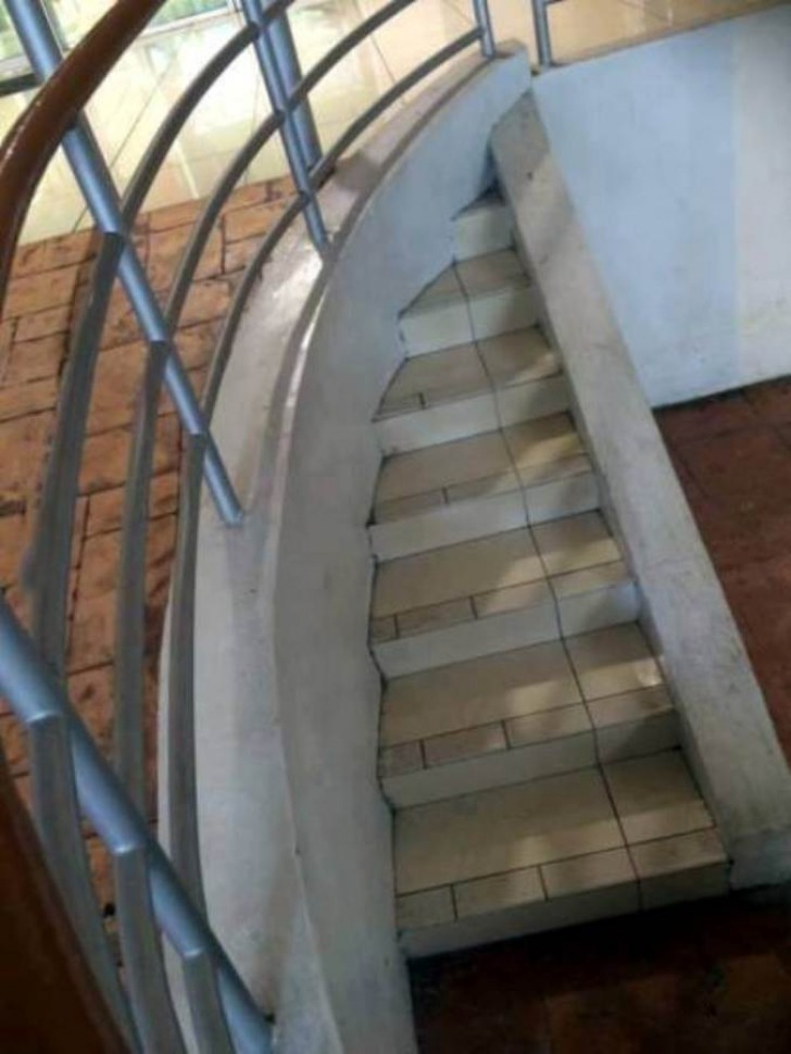 9. A one-way staircase with no exit?!
