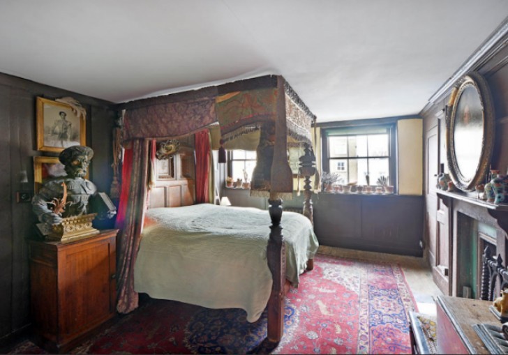In all, there are five bedrooms, all furnished with period furniture.