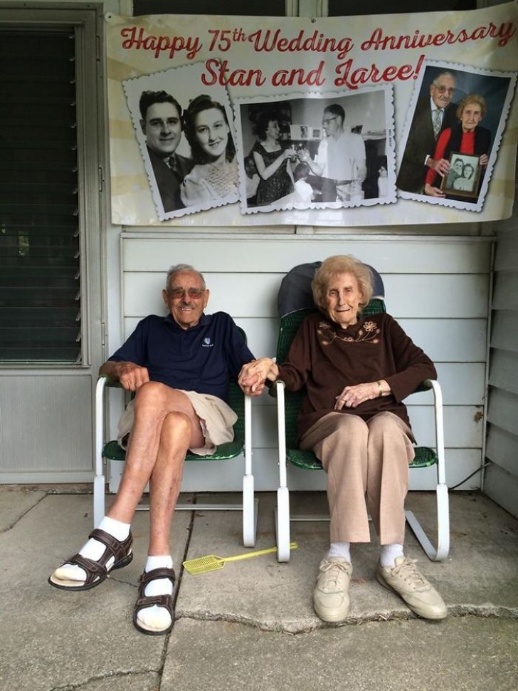 18. Mes grands-parents à l'occasion de leur 75e anniversaire de mariage.